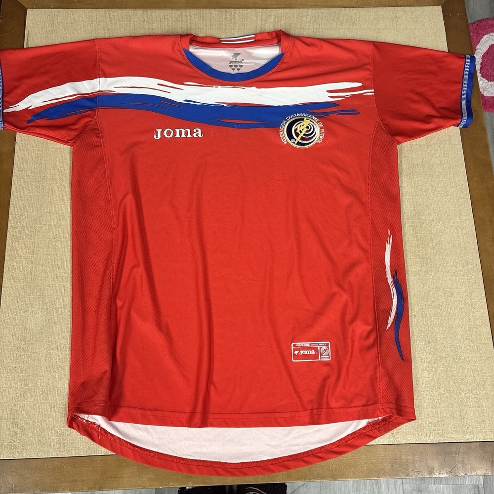 Vintage Costa Rica World Cup 2006 Home RED Jersey Original Size Large "JOMA"